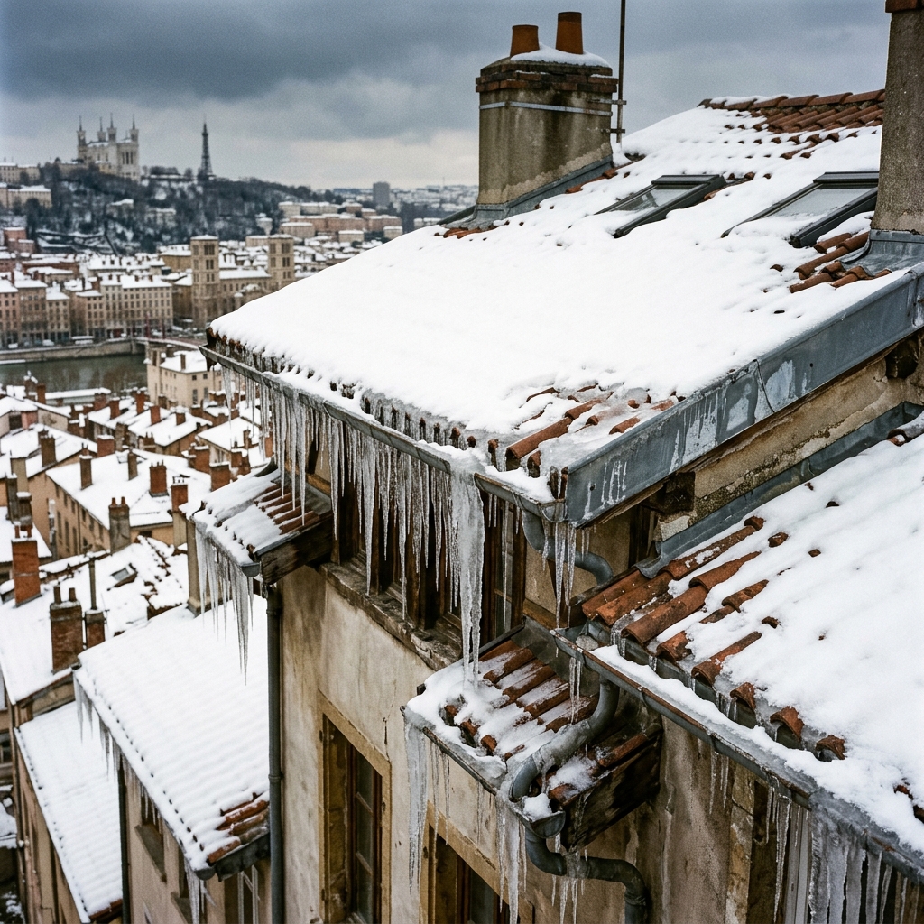Neige et gel : protéger votre toiture contre les hivers rhodaniens